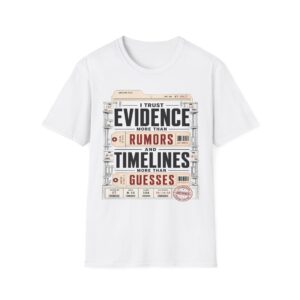 True Crime T-Shirt — "I Trust Evidence More Than Rumors"