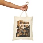 Librarian By Day, Murderino By Night Cotton Canvas Tote Bag
