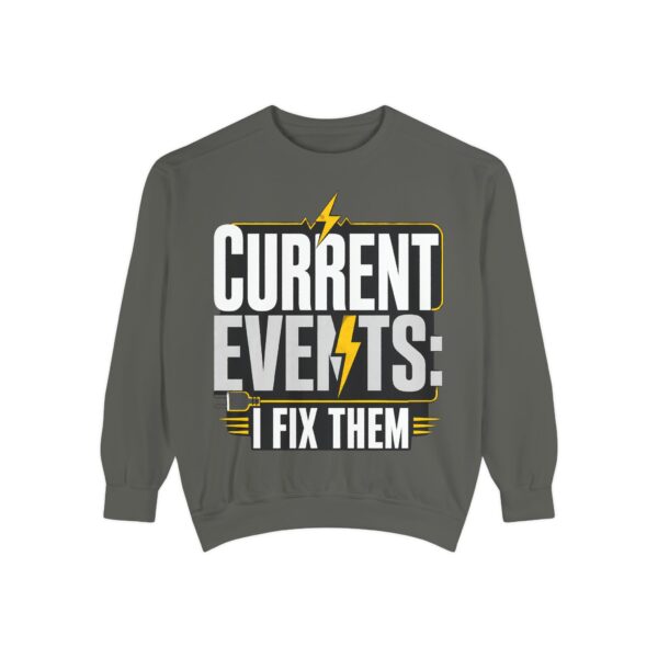 Electrician Crewneck Sweatshirt — "Current Events: I Fix Them"