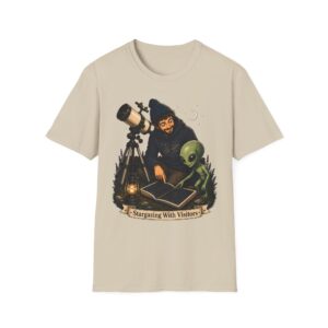 Stargazing with Visitors T-Shirt — Astronomy Alien Stargazing Map Tee