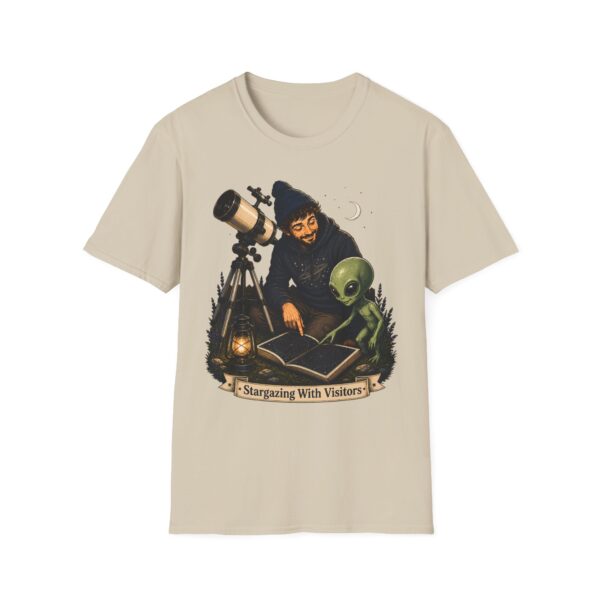 Stargazing with Visitors T-Shirt — Astronomy Alien Stargazing Map Tee