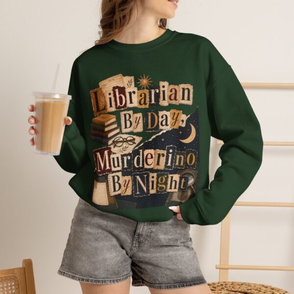 Librarian By Day Murderino By Night Sweatshirt — Cozy Mystery Lover Crewneck