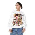 Dog Mom Built Different Sweatshirt — Paw Print Crewneck for Dog Lovers