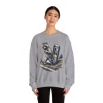 Raccoon in Ditch Vintage Crewneck Sweatshirt — Retro Payphone Graphic