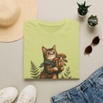Cat Forager T-Shirt — Cute Kitten Holding Mushrooms “Forage Mode”