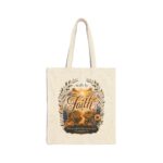 Walk by Faith Sunflower Canvas Tote Bag — Faith Inspirational Shopper