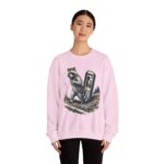 Raccoon in Ditch Vintage Crewneck Sweatshirt — Retro Payphone Graphic
