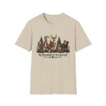 Moonlight in the Pines Wildlife T-Shirt — Deer, Bear, Fox & Owl Nature Tee