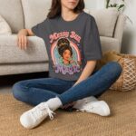 Messy Bun Magic Retro Rainbow Hair Lover T‑Shirt
