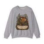 Mushroom Basket Sweatshirt — "Mushrooms, Moss, and Quiet Walks" Cozy Nature Crewneck