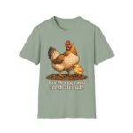 Chicken Farm T-Shirt — "Fresh Eggs and Fresh Attitude" Hen & Chick Tee
