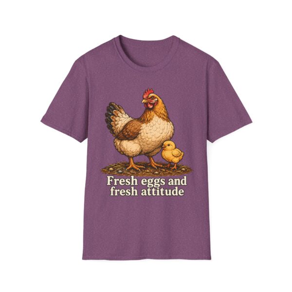 Chicken Farm T-Shirt — "Fresh Eggs and Fresh Attitude" Hen & Chick Tee