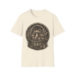 Vintage Mushroom Basket T-Shirt — Botanical Fungi Illustration Tee