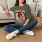 Messy Bun Magic Retro Rainbow Hair Lover T‑Shirt