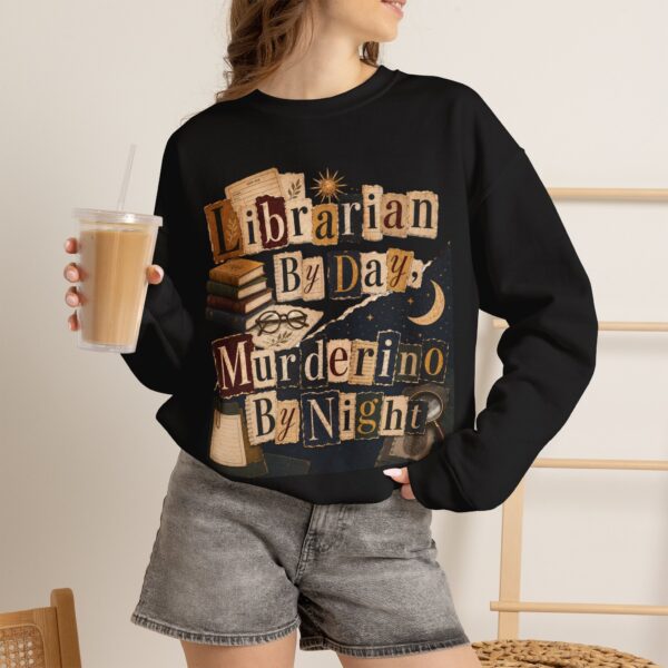 Librarian By Day Murderino By Night Sweatshirt — Cozy Mystery Lover Crewneck