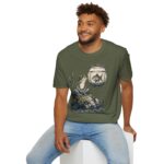 Vintage Frog & Floating Fishbowl T-Shirt — Whimsical Nature Tee