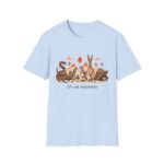 Desert Wildlife Illustration T-Shirt | Rabbit Snake Tortoise Birds, Soft Sand Vibe
