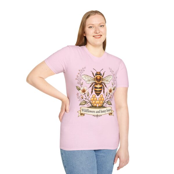 Bee Floral T-Shirt — "Wildflowers and Honey Hours" Graphic Tee