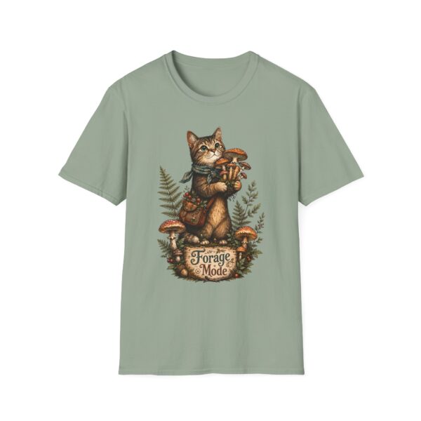 Cat Forager T-Shirt — Cute Kitten Holding Mushrooms “Forage Mode”