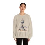 Goat Disco Crewneck Sweatshirt — Retro Disco Ball Farm Graphic