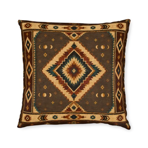 Square Pillow - Southwestern Diamond Throw Pillow - Boho Native Pattern Accent Cushion