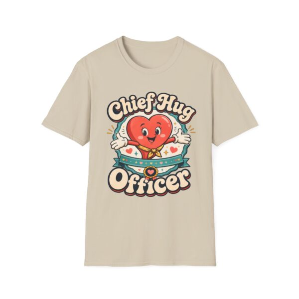 Chief Hug Officer T-Shirt — Cute Retro Heart Cartoon Gift