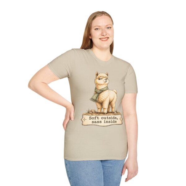Alpaca T-Shirt — "Soft Outside, Sass Inside" Graphic Tee
