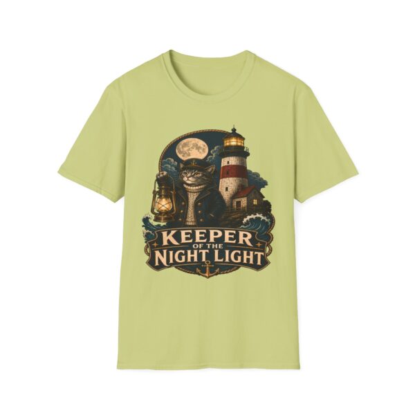 Keeper of the Night Lighthouse Cat T-Shirt — Night Light Graphic Tee