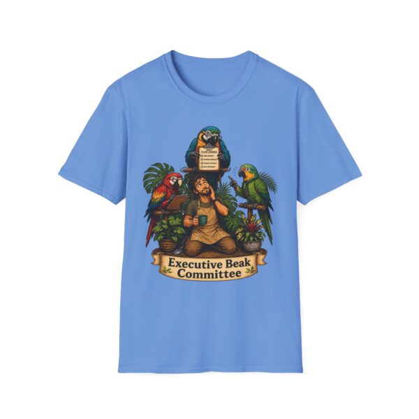 Executive Beak Committee T-Shirt — Photoreal Exotic Parrot Portrait