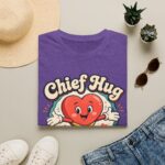 Chief Hug Officer T-Shirt — Cute Retro Heart Cartoon Gift