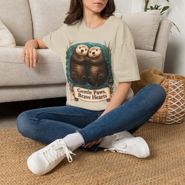 Otter Couple T-Shirt — "Gentle Paws, Brave Hearts" Cute Animal Tee
