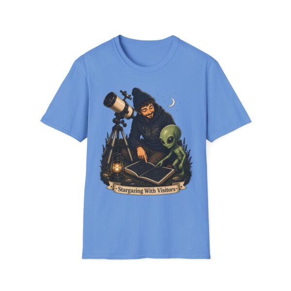 Stargazing with Visitors T-Shirt — Astronomy Alien Stargazing Map Tee