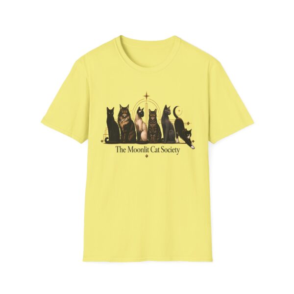 Moonlit Cat Society Graphic Tee - Cat Moonlight Shirt