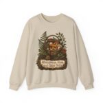 Mushroom Basket Sweatshirt — "Mushrooms, Moss, and Quiet Walks" Cozy Nature Crewneck