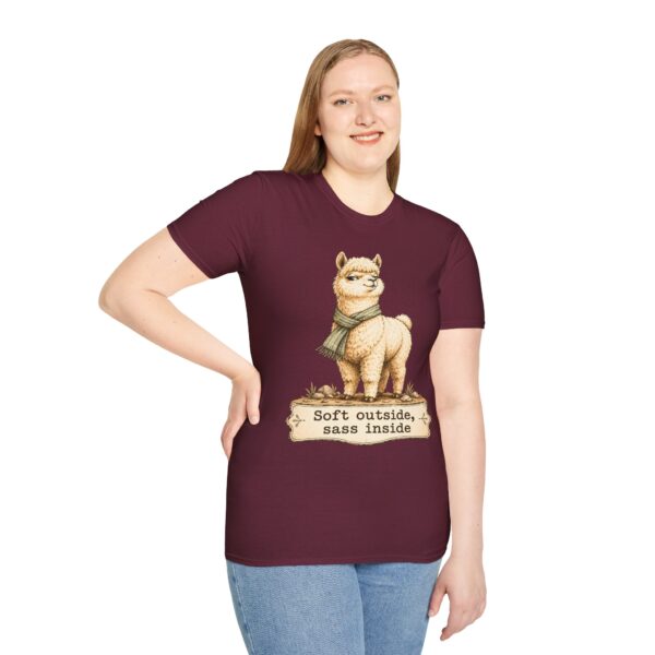 Alpaca T-Shirt — "Soft Outside, Sass Inside" Graphic Tee
