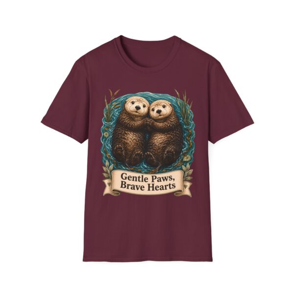 Otter Couple T-Shirt — "Gentle Paws, Brave Hearts" Cute Animal Tee