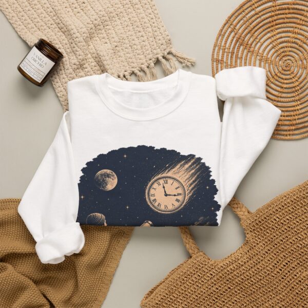 Retro Astronomer Sweatshirt — Falling Star (Broken Clock)