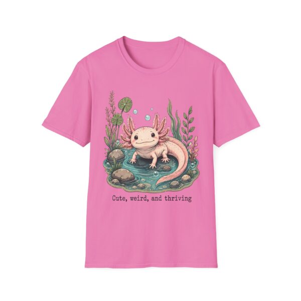 Cute Pink Axolotl T-Shirt — "Cute, Weird, and Thriving"