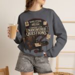 True Crime Sweatshirt — "I Unwind with Unanswered Questions" Crewneck