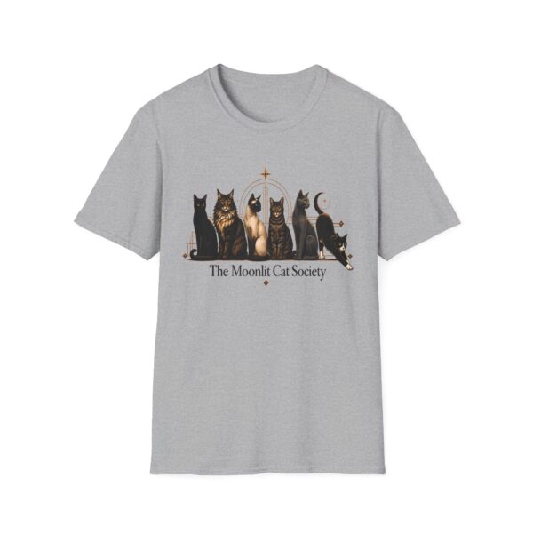 Moonlit Cat Society Graphic Tee - Cat Moonlight Shirt