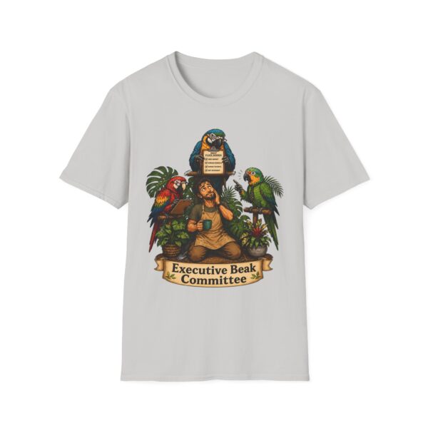 Executive Beak Committee T-Shirt — Photoreal Exotic Parrot Portrait