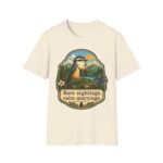 Rare Sightings Calm Mornings bird illustration T-Shirt | nature hiking outdoors