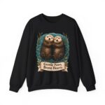Otter Crewneck Sweatshirt — 'Gentle Paws, Brave Hearts' Cute Animal Graphic