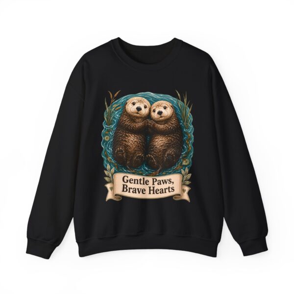 Otter Crewneck Sweatshirt — 'Gentle Paws, Brave Hearts' Cute Animal Graphic