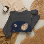 Retro Astronomer Sweatshirt — Falling Star (Broken Clock)