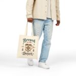 Brewed in the Desert Canvas Tote – Southwestern Coffee Lover Bag