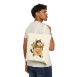 Market Cat 'Fresh Finds Market' Cotton Canvas Tote Bag