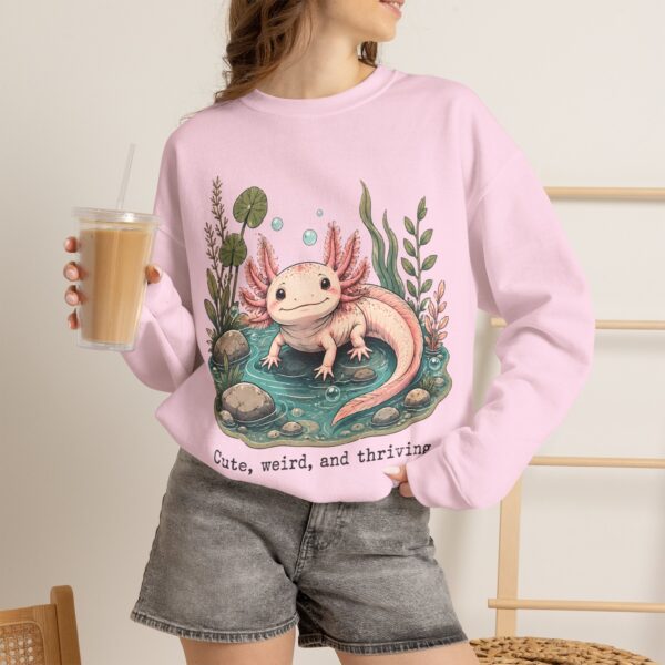 Axolotl Crewneck Sweatshirt — Cute, Weird & Thriving Graphic