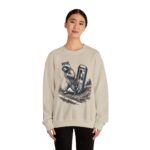 Raccoon in Ditch Vintage Crewneck Sweatshirt — Retro Payphone Graphic