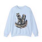 Raccoon in Ditch Vintage Crewneck Sweatshirt — Retro Payphone Graphic